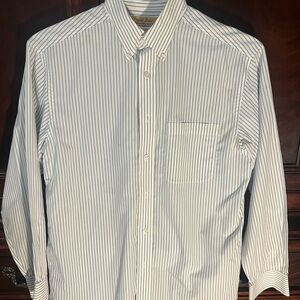Men's Gold Label Roundtree & Yorke Striped Button-Down Dress Shirt